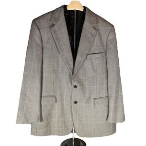 Brooks Brothers Mens 43R Houndstooth Wool Silk Blazer Sport‎ Coat Made in Italy